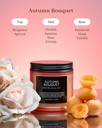 M&SENSE Orchid Jasmine Scented Valentine Candles, 70 Hours Burn Time 2 Wicks Large 11.6oz Natural Soy Wax Clean Non Toxic Candle for Holiday Birthday Gifts