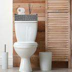 Small Storage Basket Wicker Baskets for Organizing with Handle Decorative Storage Bin for Countertop Toilet Paper Basket for Toilet Tank Top Small Baskets,Light Grey