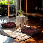 Large Floor Pillow Cushion for Adults Meditation Cushion Large Floor Sitting Soft Seat Pillow for Tatami Living Room Yoga Chatting 22x22 Inch Brown
