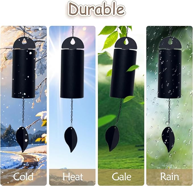 Deep Resonance Serenity Bell Large Wind Chimes for Outside Deep Tone 30 Inch Memorial Wind Chimes for Loss of Loved One Sympathy Gift Home Decoration Outdoor Garden Patio