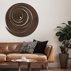 SIGNLEADER Metal Wall Art Decor Color Block Circles Minimalist Modern Abstract Wall Sculpture Hangings Home Decoration for Living Room, Bedroom, Bathroom, Kitchen, Outdoor - 36" Bronze