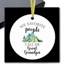 Great Grandpa Gifts Ceramic Christmas Ornaments, GreatGrandpa Christmas Tree Ornaments, Xmas Birthday Gifts for GreatGrandpa, My Favorite Call Me Great Grandpa Decorative Hanging Ornament