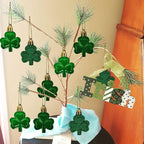 St Patricks Day Ornaments for Tree, 30 Pieces Shamrock Ornaments, Saint Patricks Day Tree Decorations