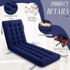 Long Floor Cushion Large Floor Cushion with Brushed Cotton 74.8 x 27.5 x 3.15 in Jumbo Lounger Pillow for Outdoor Indoor Bay Window Meditation Yoga Reading Sleeping(1 Pc,Navy Blue)