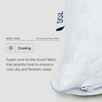 DOZ Adjustable Bed Pillow, Cooling Surface, Shredded Memory Foam, Medium Firm, Perfect for Back, Side, Stomach Sleeper, Oeko-Tex and CertiPUR-US Certified (Queen)
