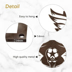 SIGNLEADER Metal Wall Art Decor - Soccer Trophy with Wings Minimalist Modern Abstract Wall Sculpture Hanging Home Decoration for Living Room, Bedroom, Bathroom, Kitchen, Studio, Outdoor - 36" Bronze