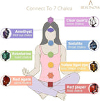 BEADNOVA 7 Chakra Decor Crystal Car Hanging Ornament Reiki Gifts Spiritual Gifts Feng Shui Ornament Zen Wall Decor for Home Decoration Yoga Meditation Car Decoration