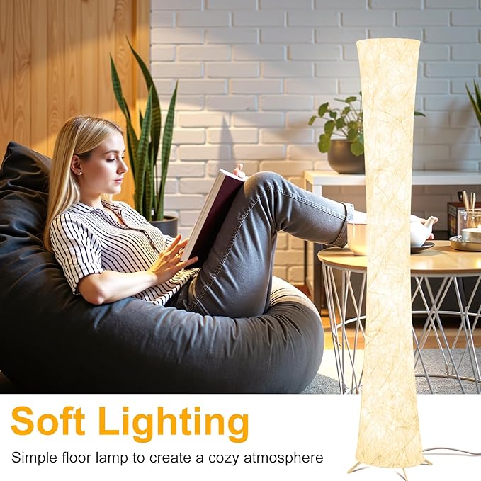 WORLD WIN LED Floor Lamp for Living Room, 61'' Modern Floor Lamp with 3 Color Temperature Light, APP & Remote Control, Timer Setting, Dimmable Standing Corner Lamps for Bedroom, Office