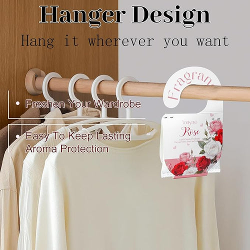 14 PCS Rose Sachets Bags for Drawers and Closets, Long Lasting Scented Sachets Air Fresheners, Natural Odor Eliminator, Home Fragrance for Wardrobe, Shoe Cabinet, Car & Bathroom Potpourri Bag