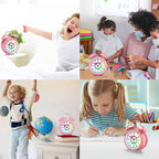 Peakeep Loud Analog Alarm Clock for Kids Learning Telling Time Teaching, 4.5" Twin Bell Alarm Clock Battery Operated for Heavy Sleepers Adults Teenagers Kids