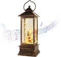 Christmas Snow Globe Lantern Crystal Glitter Lantern Features 8 Songs and 6-Hour Timer Function Ideal for Holiday Decorations and Gifts USB and Battery-Powered Snow Globe (Santa Claus)