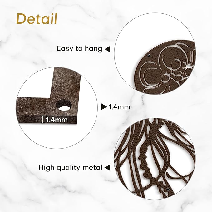 SIGNLEADER Metal Wall Art Decor Octopus Minimalist Modern Abstract Wall Sculpture Hangings Home Decoration for Living Room, Bedroom, Bathroom, Kitchen, Outdoor - 18" Bronze