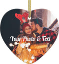 Personalized Christmas Ornaments with Picture Custom Christmas Ornament 2025 Customized Photo Ornament for Christmas Tree Ceramic Xmas Tree Decor for Family Couples Friends
