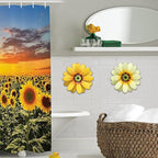 YEAHOME 10'' Sunflower Wall Decor, Metal Flower Wall Art Decorations, Sunflower Spring Yard Garden Decor Hanging for Kitchen, Bathroom, Handmade Gift for Indoor or Outdoor, Set of 2 Wall Sculptures