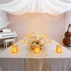 White Flameless Tea Lights - 50 Pack Commercial Grade LED Tea Lights for Large Weddings, Events & Modern Home Decor (White Base, 50 Pack)