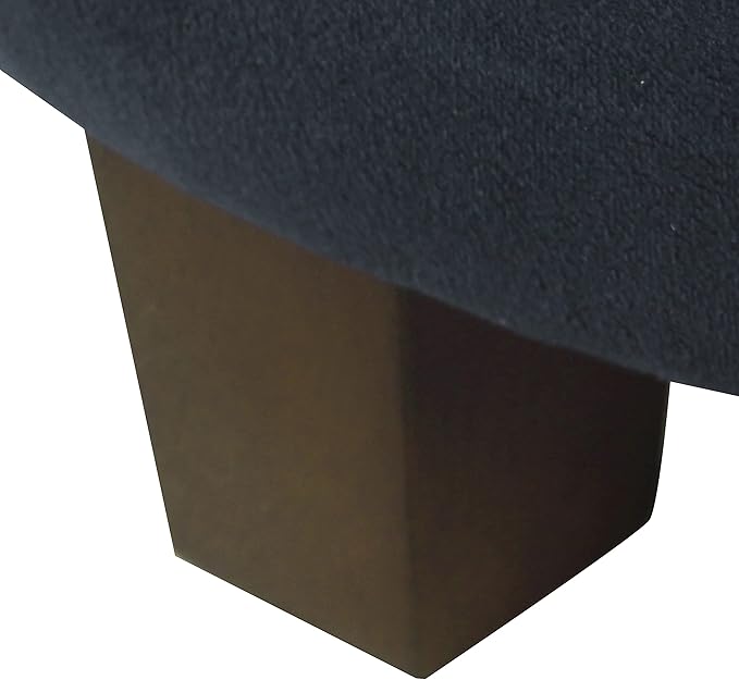 HomePop Large Velvet Storage Ottoman - Navy