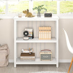 FOLUBAN Small Bookshelf, Modern 3 Tier Book Shelf, Wood and Metal Bookcase for Home Office Living Room Bedroom, White Oak