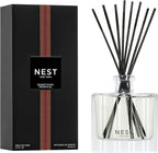 NEST New York Reed Diffuser, Something Tropical - 5.9 fl oz - Fragrance for Up to 90 Days - Reusable, Refillable Glass Holder - Includes 8 All-Natural Reed Sticks - Flame Free