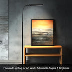 FRIDEKO HOME LED Floor Lamp with Remote, Dimmable Bright Reading Lamp for Crafts, Painting, Office & Bedroom, Adjustable Gooseneck Standing Light, 4 Color Temperatures, 1800LM, Touch Control, Black