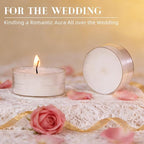 White Tealights Candles - 5 Hours Unscented Tea Lights Plant Wax Mini Votive with Cotton Wick for Home,Meditation,Pool,Wedding,Emergencies,Parties, Spas, 12pcs
