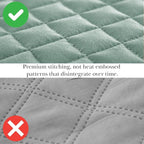 Southshore Fine Living, Inc. Oversized King Quilt Bedding Set, Soft Microfiber, Stain and Pet Hair Resistant Bedding, California/King Size Quilt Coverlet Bedspread Set with 2 Shams, Steel Blue (Teal)