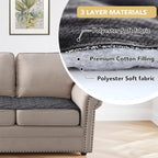 H.VERSAILTEX Couch Cover Chenille Pet Fuzzy Sofa Covers for 2 Cushion Couch Anti Slip Washable Sofa Slipcovers with Strap Soft Couch Protector Cover for Dogs Cats Kids(27.6" x 59", Grey)