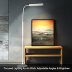FRIDEKO HOME 2 Pack LED Floor Lamps with Remote, Dimmable Bright Reading Lamp for Crafts, Painting, Office, Bedroom, Flexible Gooseneck Standing Light, 4 Color Temperatures 1800LM Touch Control,White
