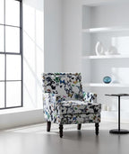 KEIKI Vintage Butterfly Accent Chair with Nailhead Trim, Upholstered Lounge Armchair with Solid Wood Legs, Comfy Chair for Living Space