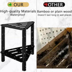 Shower Foot Rest, Shower Stool for Inside Shower, Stainless Steel Waterproof Shower Stool for Shaving Legs - Corner Bathroom Bench Seat with Storage Shelf for Small Shower Spaces