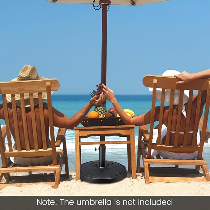 Tangkula Umbrella Base, 31 lbs Capacity Heavy-Duty Patio Outdoor Round Umbrella Stand for 9 ft Umbrella, Fit for 1.5-1.9 inches Table Market Offset Pool Umbrella, Weighted Umbrella Base