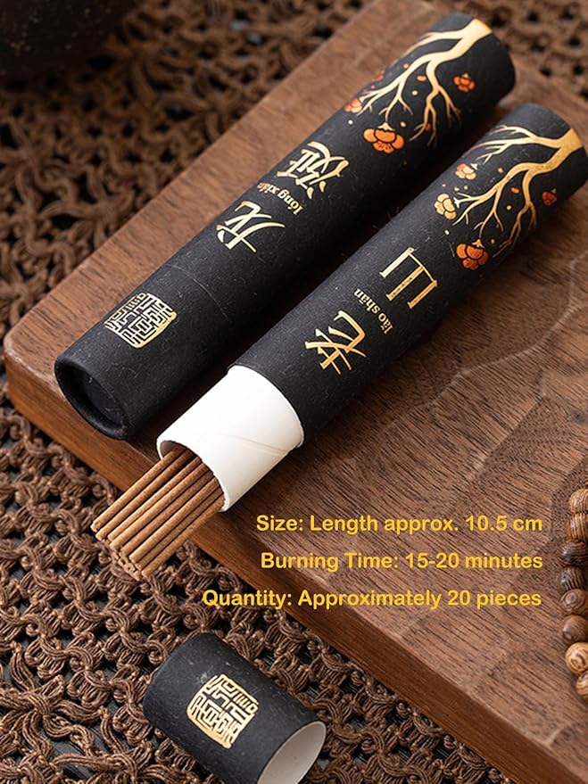 Scented Stick Incense Set–2 Boxes (45 Sticks Each 10g/Box)–Fragrant Pear&Osmanthus Incense and Ambergris Aroma Natural Aromatherapy Fragrance for Home Yoga Meditation