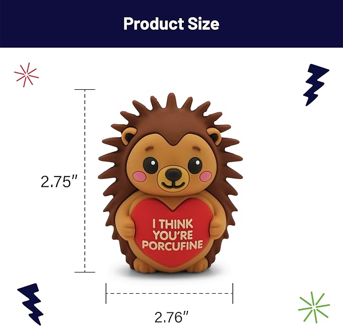 Sweethearts Figurine – Miniature Home Accent, Small Tabletop Ornament for Shelf, Desk, or Living Room Décor – Porcupine