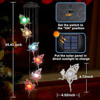 Tryme Solar Wind Chimes for Outside Changing Colors Fairy Wind Chime Lights Windchimes Outdoors Unique Decorative Mobile Gifts for Mother's Day Thanksgiving Christmas Birthday