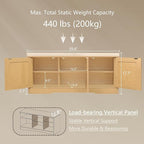 DINZI LVJ Shoe Bench, Entryway Storage Bench with Doors, Cushion, 2-Tier Shoe Rack with 6-Cubby, 39.4”L x 13.8”W Shoe Organizer Cabinet, Adjustable Shelf, Living Room, Bedroom, Natural with Rattan