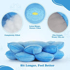 Lotus Flower Floor Pillows, Large Cushion Inspired by Lotus Flower Design, Decorative Seating for Living Room, Bedroom, and Lounge, Soft Washable Floor Cushion for Relaxation, and Family Activities