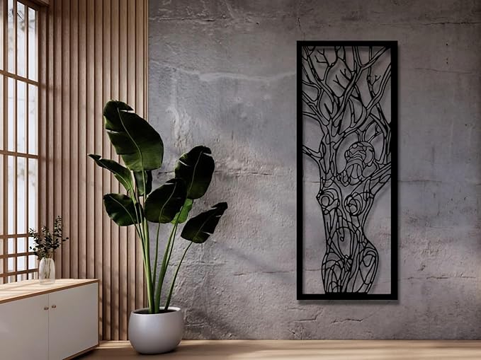 Vailla Wood Wall Art Decor Wall Hanging Sculpture Modern Home Decoration Hangings Large Wooden Wall Arr 3D Textured Sculptures for Living Room Bedroom Office Dinnig Room