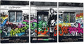 Novatique Banksy Canvas Wall Art Classic Street Wall Art Abstract Graffiti Pop Picture Art Decor Print Colorful Graffiti Poster Home Decor for Living Room Bedroom, 24”x 36”x 3Pcs