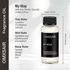 My Way Hotel Diffuser Oil & Home Luxury Fragrance Scents -120ml- Comforting Sandalwood, Cedarwood & Iris - Aromatherapy Oil Blends My Way Fragrance Essential Oils for Diffuser