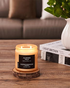 M&SENSE Creamy Vanilla Scented Candle, 11.6oz Clean Non Toxic Home Sweet Scent 70 Hours Burn Time Fragrance Candle for Home Decor 2 Wick Natural Soy Wax