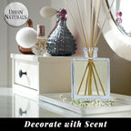 Urban Naturals Holiday Cheer Reed Diffuser Set – Cranberry, Cinnamon, Evergreen, Cedar & Smokey Wood – Made with Essential Oils – Sleek Rectangular Refillable Glass Bottle – Made in The USA