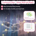 Twin Size Bed Canopy with Lights, Bed Canopy for Girls Princess with Luminous Stars, Canopy Bed Curtains for Twin Bed Kids Indoor Decor Bedroom, 4 Corner Post Bunk Bed for Student Dormitory, Blue&Pink