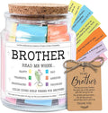 NewEleven Gifts For Brother - Brother Birthday Gifts, Christian Gift For Little, Adult Bro, Sibling - Meaningful Gift For Brothers From Sister, Family - Bible Verse Jar