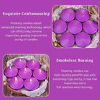 3 inch Purple Floating Candles 8-9 Hours Floating Candle for Centerpieces 30 Packs Unscented Floating Candles 3” Water Candles for Cylinder Vases, Pool, Wedding