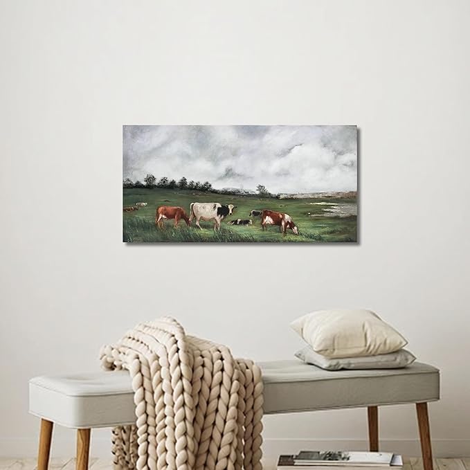 Belmrxne Nature Wall Art Green Wall Decor Posters Aesthetic Canvas Painting Funny Artwork for Living Room Dining Room Kitchen Bathroom and Office Bedroom 12x24 Inch
