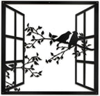 SIGNLEADER Metal Wall Art Decor Bird Silhouette on Branch Modern Abstract Wall Sculpture Hangings Home Decoration for Living Room, Bedroom, Bathroom, Kitchen, Outdoor - 30" Black