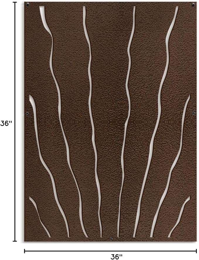 SIGNLEADER Metal Wall Art Decor Zebra Stripe Minimalist Modern Abstract Wall Sculpture Hangings Home Decoration for Living Room, Bedroom, Bathroom, Kitchen, Outdoor - 36" Bronze