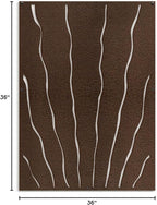SIGNLEADER Metal Wall Art Decor Zebra Stripe Minimalist Modern Abstract Wall Sculpture Hangings Home Decoration for Living Room, Bedroom, Bathroom, Kitchen, Outdoor - 36" Bronze