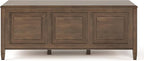 SIMPLIHOME Connaught Storage Bench - 51 inch Wide Solid Wood Trunk Bench in Natural Aged Brown, Traditional Bench for Entryway with Lift-Up Lid and 3 Hidden Compartments