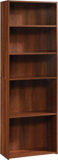 Sauder Beginnings 5-Shelf Bookcase, Bookshelf with Adjustable Storage Shelves, in Brook Cherry
