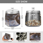 Tiger Snow Ashtray with Lid, Outdoor Ashtrays for Patio, Stainless Steel Ashtray Odorless Smokeless for Home Office Balcony